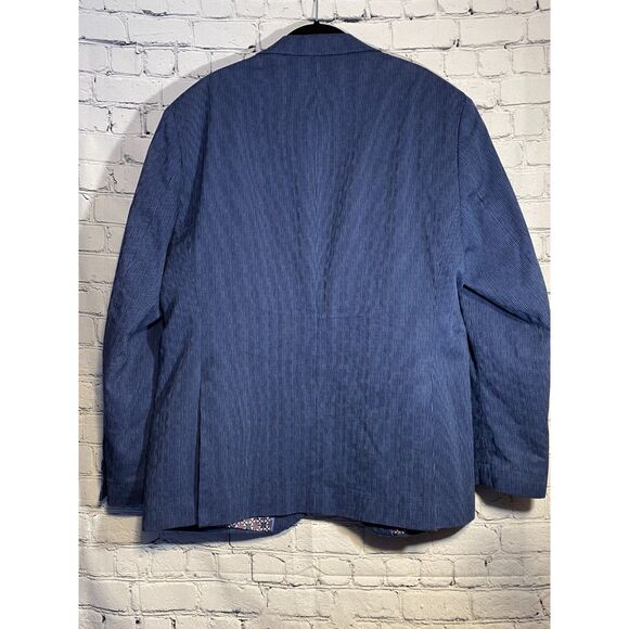TailorByrd Men's 2 Button Sport Coat Blue Size 44R Fully Lined Stretch Fabric - Picture 3 of 16